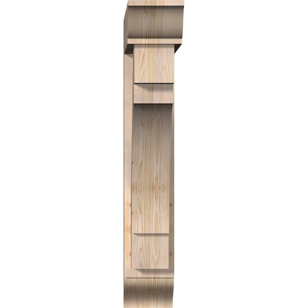 Merced Traditional Smooth Bracket W/ Offset Brace, Douglas Fir, 7 1/2W X 32D X 44H